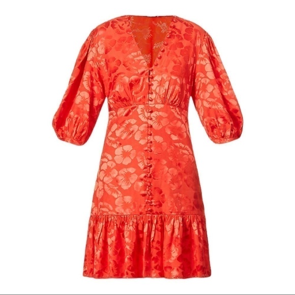 SANDRO Azelie silk-blend mini dress (red) - Picture 2 of 16